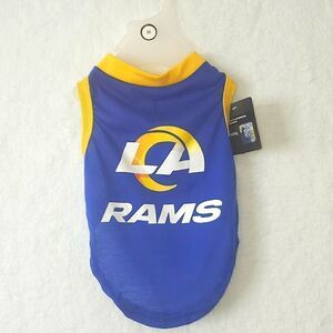 Silver Paw Los Angeles Rams Doggie T Shirt Jersey Size Medium
